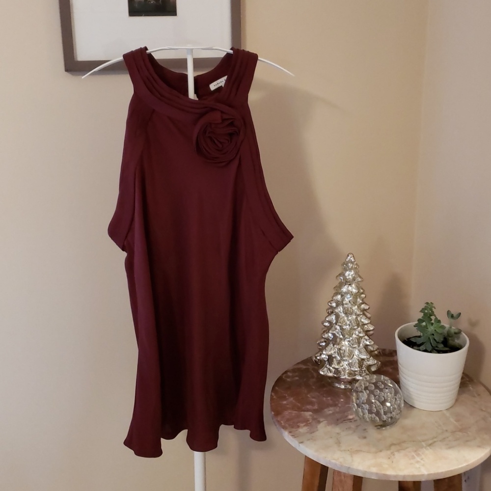Banana Republic rosette halter blouse